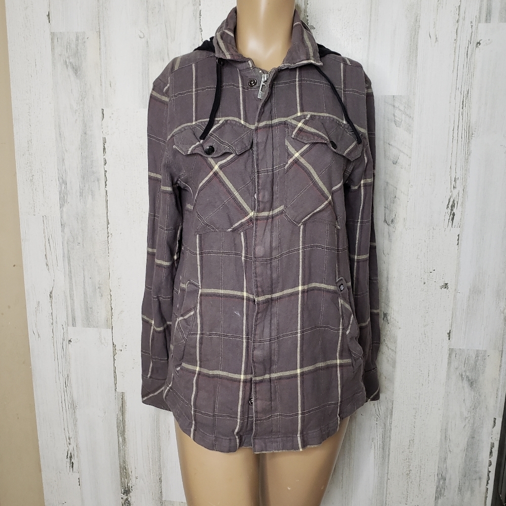Element Button Down Shirt Plaid Jacket Size S - image 2